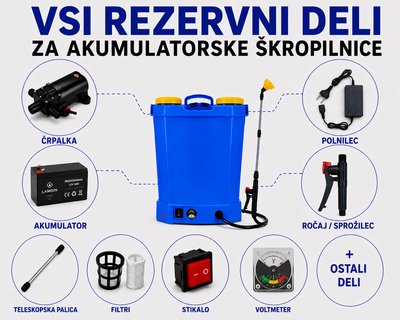 Rezervni deli za akumulatorske škropilnice