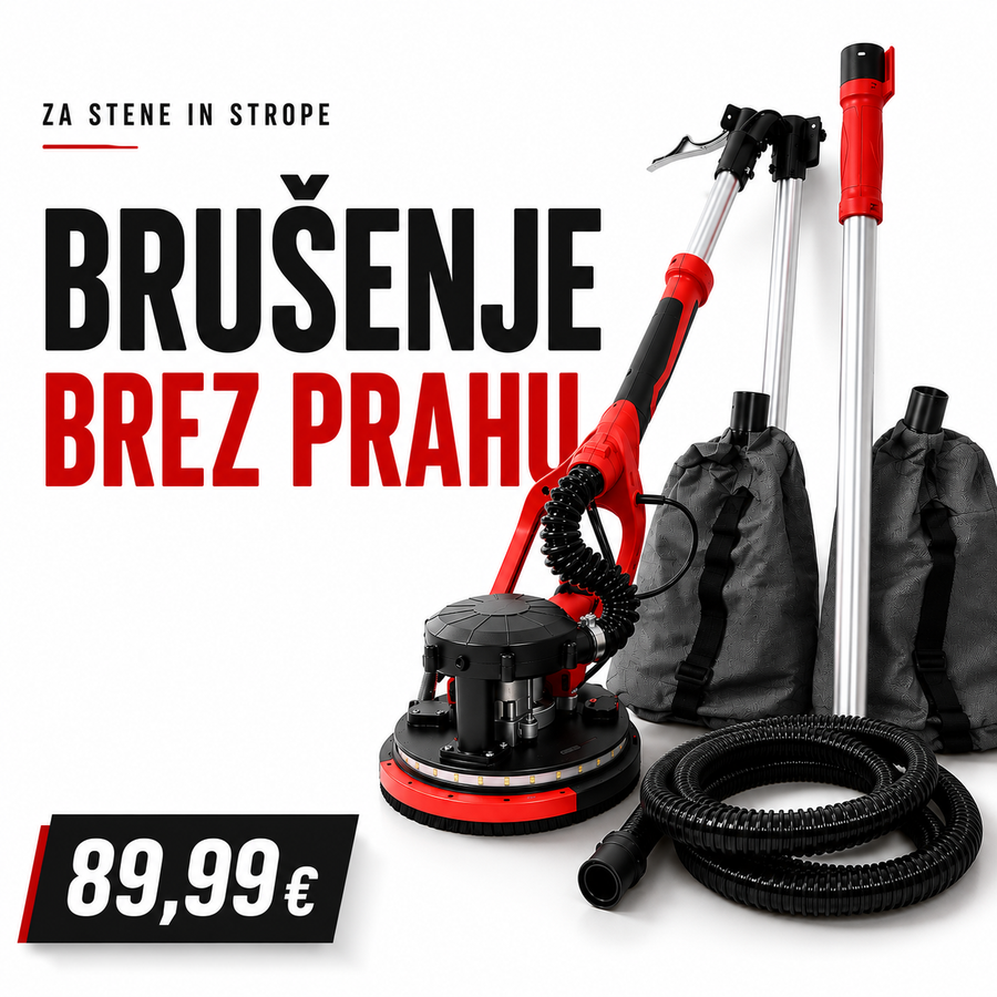 Teleskopski stenski in stropni brusilnik