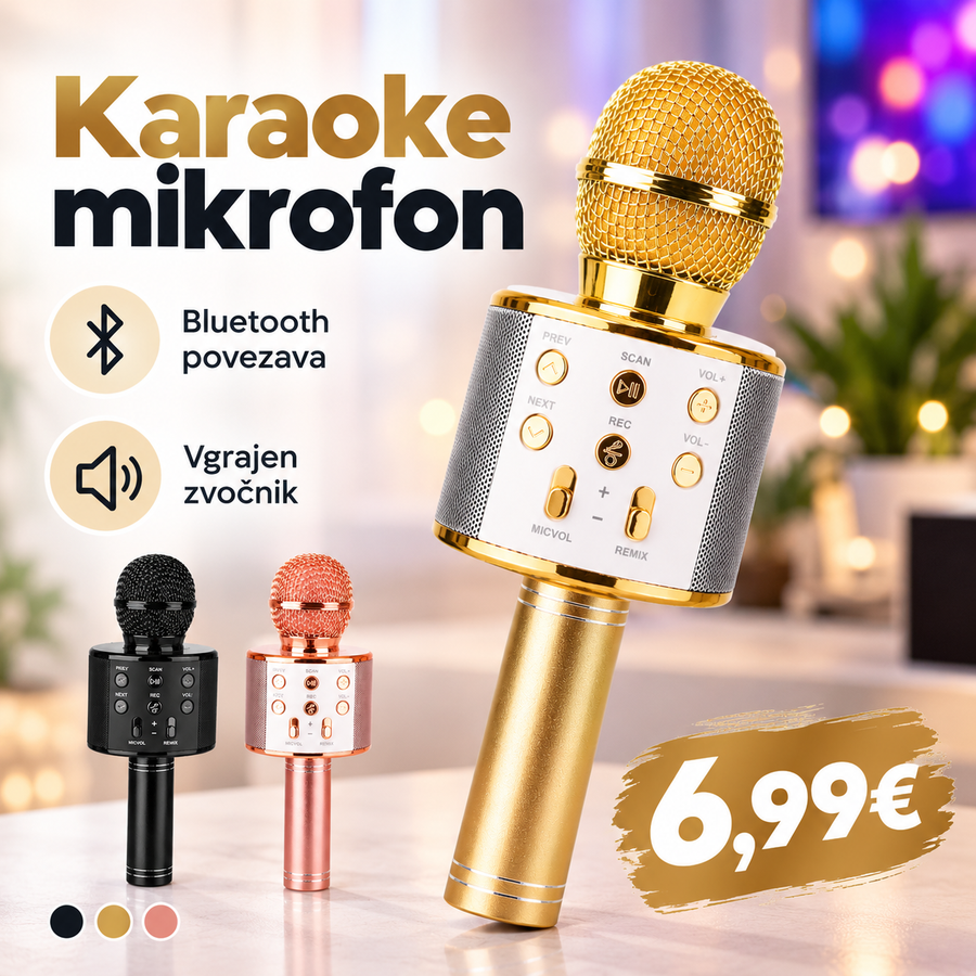 Karaoke mikrofon z bluetooth