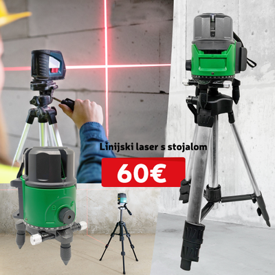 Linijski laser s stojalom